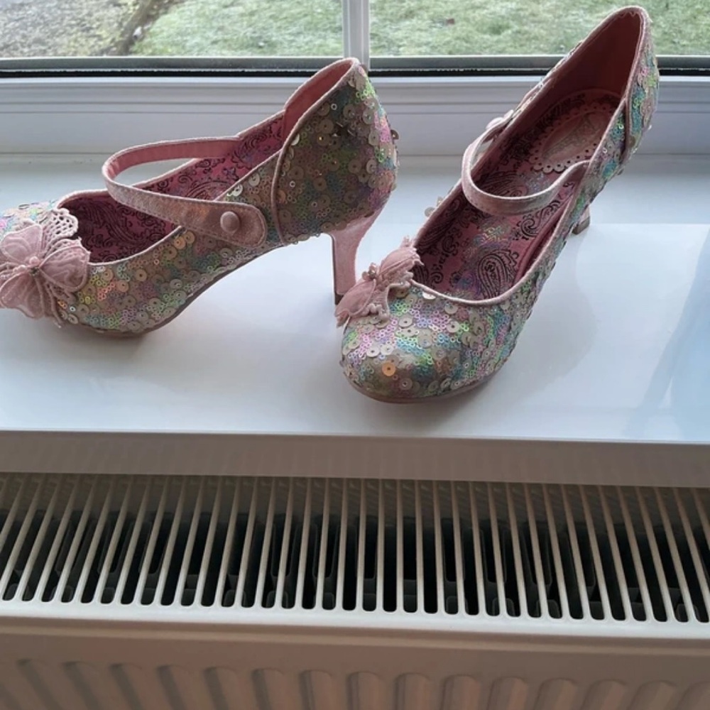 Joe Browns Pink Multicolor Sequin Heels